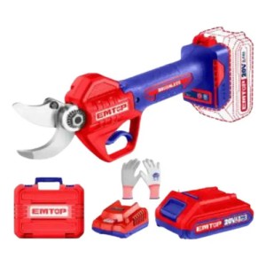 Tijera De Poda A Bateria 20v Emtop Elsl20305 Rojo