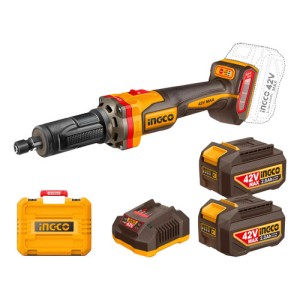 Amoladora Recta 42v 6mm Accesorios + Valija Ingco Cdgli42012