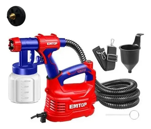 Máquina Pistola Equipo Pintar Hvlp 550w Pico De Bronce Emtop