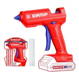 Pistola Silicona Caliente A Bateria 20v S/batería Emtop
