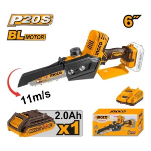 Mini Motosierra 6 Con 1 Bat Y Cargador Ingco Cgsli20685
