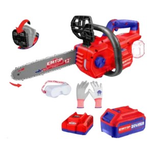 Motosierra 20v 12 C/bat. 2x5ah Elga201286 Emtop Rojo