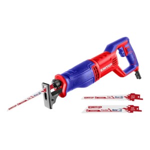 Sierra Eléctrica Emtop 750 W 3300 Rpm Madera Acero Rojo