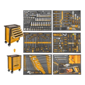 Set 356 Herramientas + Gabinete Metalico Ingco Htcs273561
