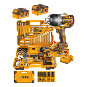 Kit 138 Herramientas + Llave Impacto Valija Ingco Hkthp41383