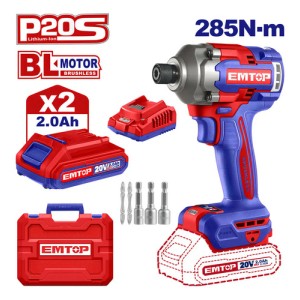 Atornillador De Impacto 20v Bl + 2 Baterias Y Cargador