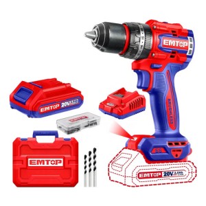 Taladro Atornillador Inalámbrico Emtop Sin Carbones 2000rpm