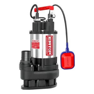Bomba Sumergible Emtop 7w 1hp Pozo Negro Agua Sucia