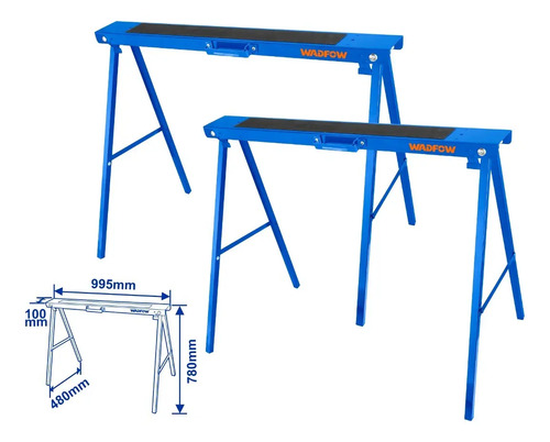 Set X 2 Caballetes 780mm 100 Kg Wadfow Wdz1510 - Imagen 2